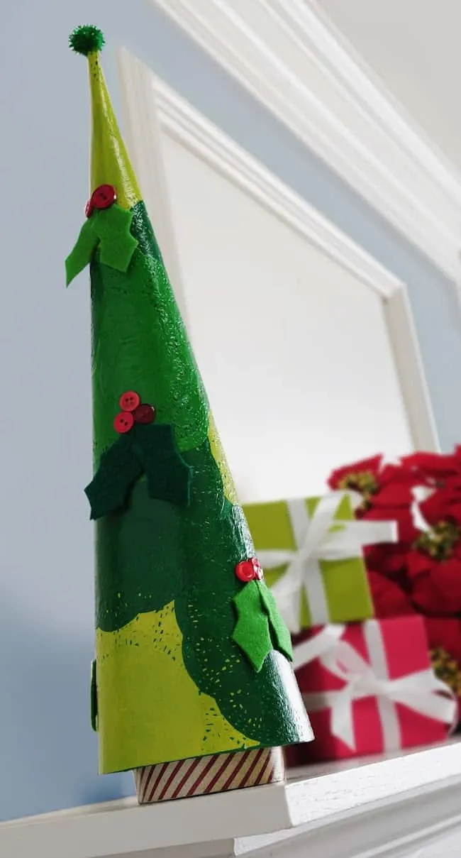 DIY Paper Mache Christmas Tree