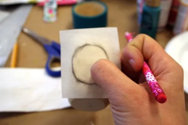 Use a pencil and tissue paper to make a tracing of the bracelet
