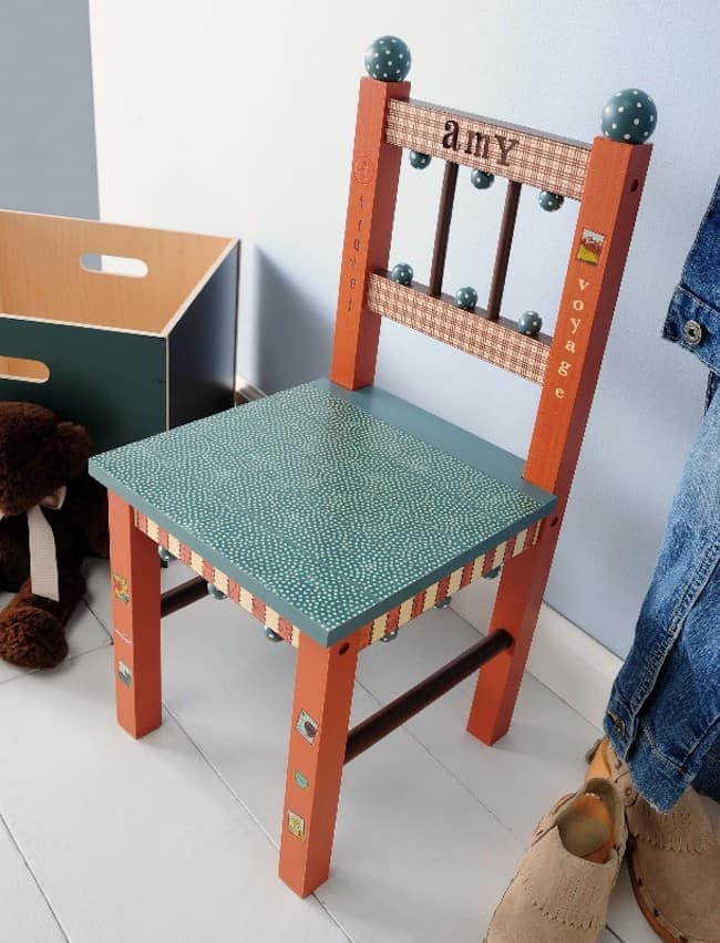 Decoupage Chair for Kids with Added Flair