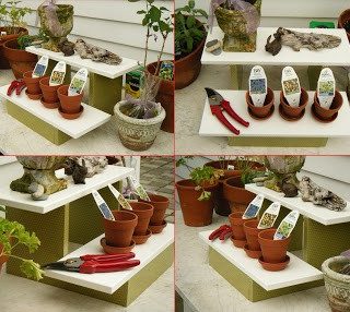 What I love about this DIY wood plant stand is that you can use it at size to grow small items in a small space (like herbs/spices in your apartment)!