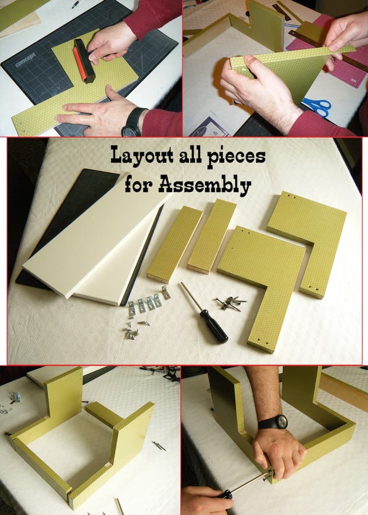 Layout all pieces for assembly
