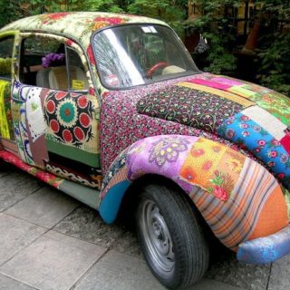 Mod Podge Car with Fabric is the Coolest