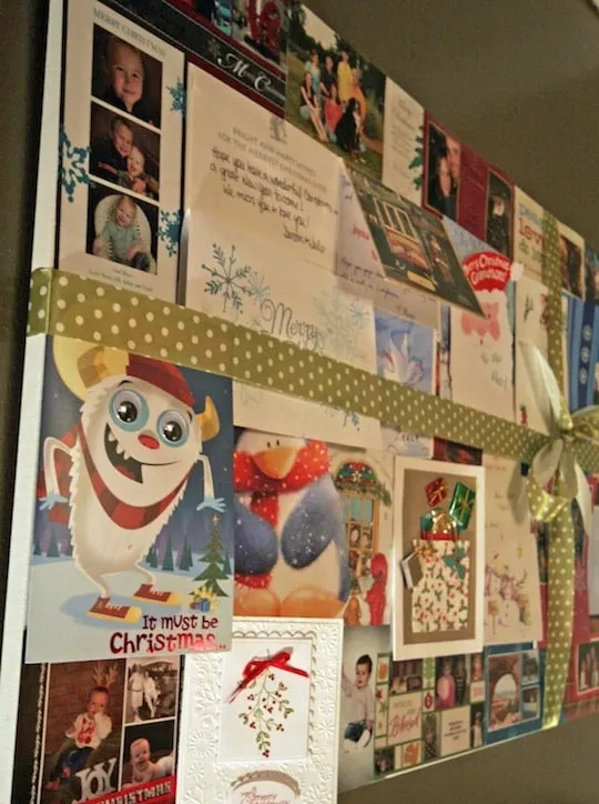 Recycled Holiday Christmas Card Decor