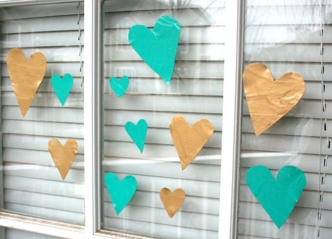 Make Valentine Window Clings with Kids