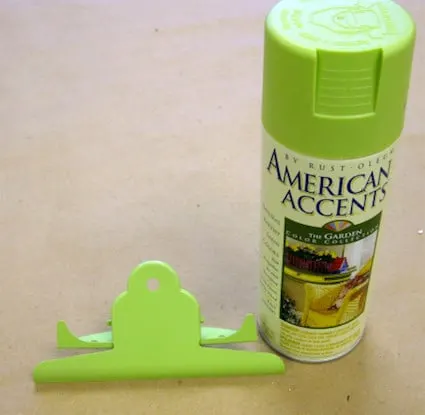 Spray painted clipboard clip