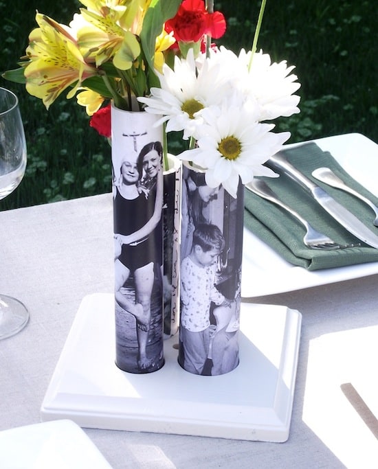 Mother's Day Photo Vases from PVC Pipe