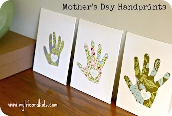 This mothers day craft for kids is one that you can treasure year after year - this cute handprint art is a perfect gift idea!