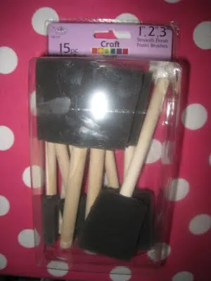 Pack of foam brushes from Michaels