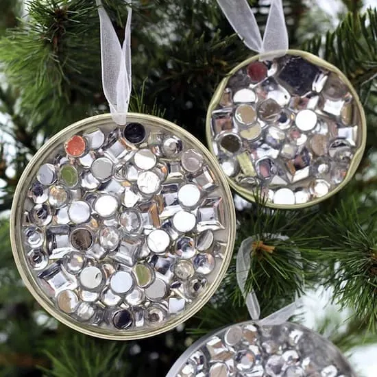 DIY bedazzled ornaments for Christmas