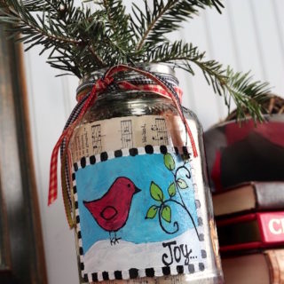 Mason Jar Christmas Vase