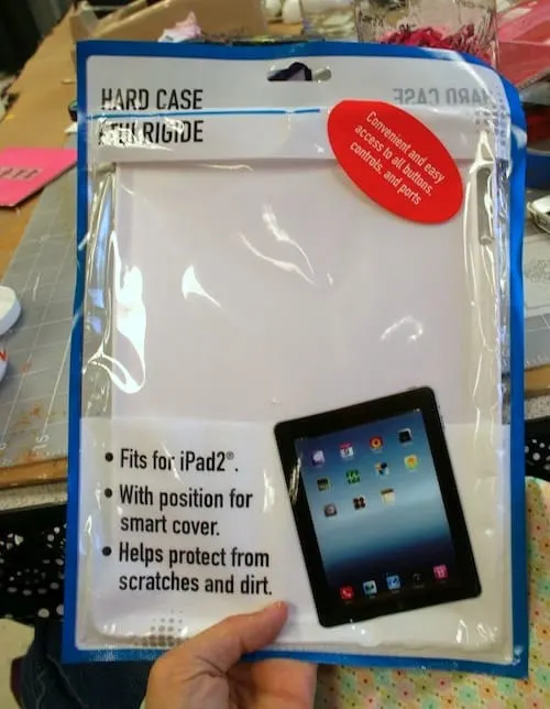 Hard case for an iPad from Dollar Tree