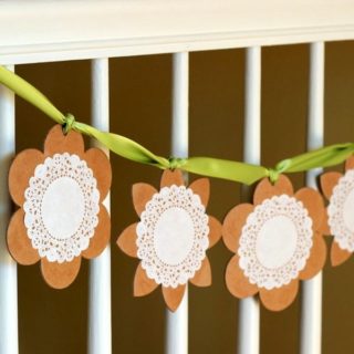 If you're looking for easy spring craft ideas, this simple doily banner is perfect. Make it for a pretty seasonal accent to your decor.