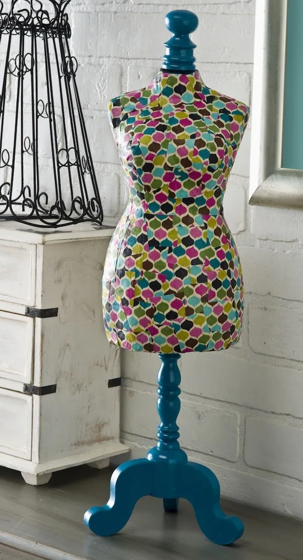 Easy DIY Dress Form Covered in Fabric