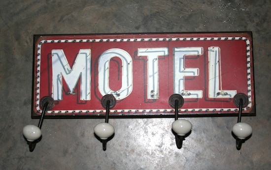Motel coat rack