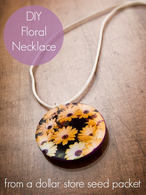 Make a Necklace with a Dollar Store Seed Packet