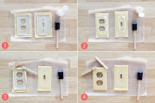 Upholster a Light Switch Plate with Mod Podge