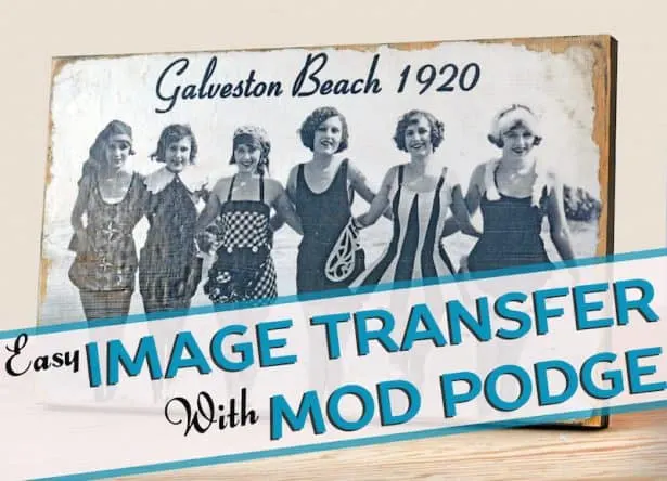 Learn how to transfer photos to wood in three simple steps! All you need is your favorite photo and Mod Podge photo transfer medium. It's easy.