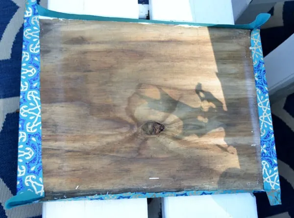 Wood tabletop flipped over