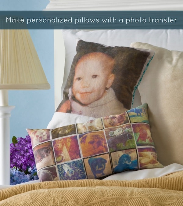 Personalized Photo Pillows with Mod Podge Photo Transfer Medium
