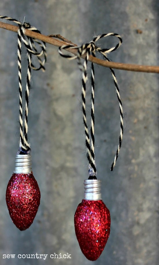 DIY light bulb ornaments