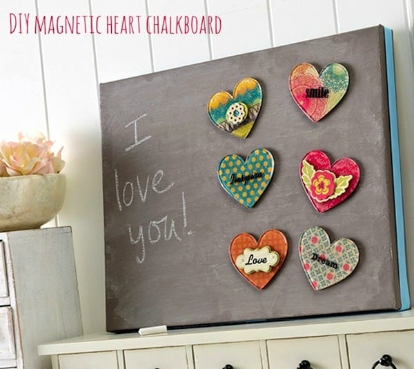 DIY magnetic chalkboard using a canvas