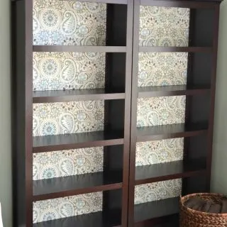 Brighten up a shelf with fabric in this fun decoupage bookcase project! You'll be surprised at how easy it is to do with Mod Podge.