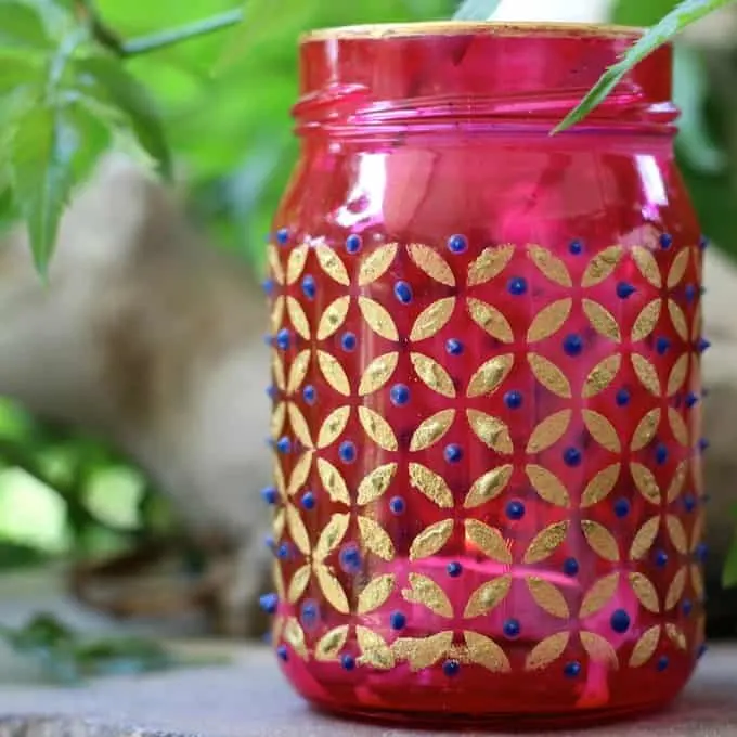 DIY mason jar candle holder