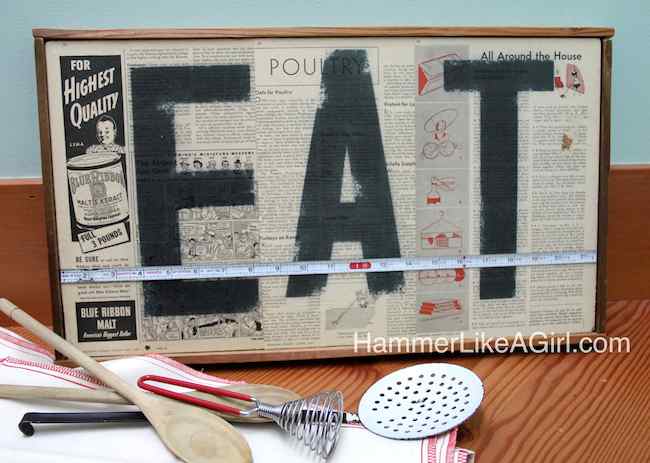 Decoupage Wood Sign Made with Vintage Style