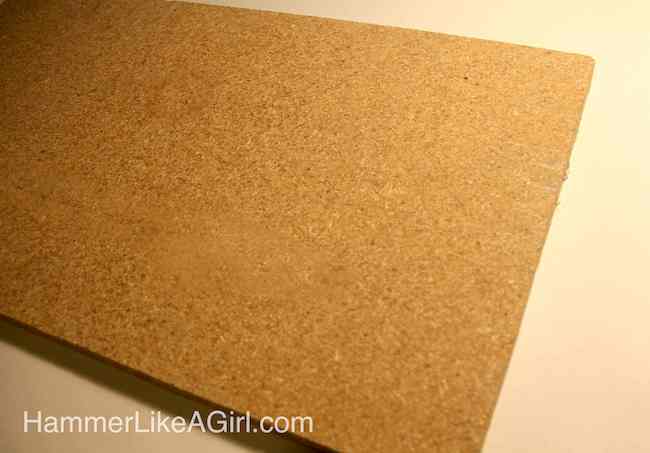 Particle board sized 10.5" x 21"