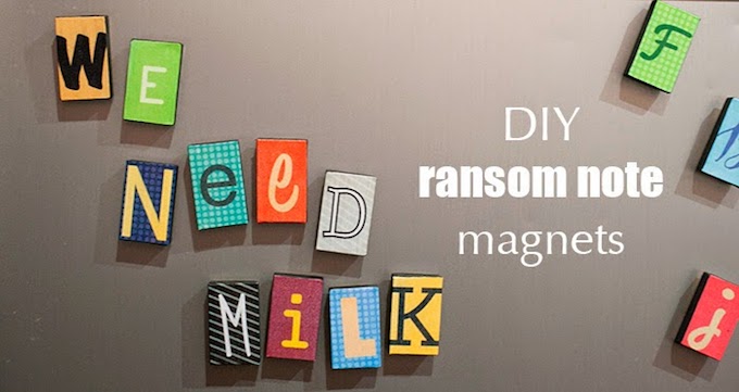 Ransom Note DIY Letter Magnets