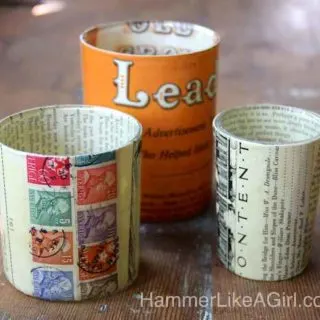 DIY Votive Candle Holders Made with Mod Podge