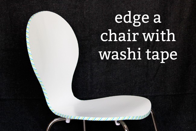 Washi tape crafts: easy edged chair