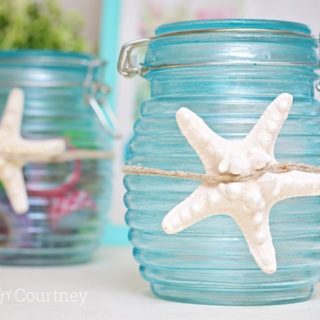 Have you tried the Mod Podge Sheer Colors? They are so easy to use - make these simple, pretty storage jars in just a few minutes!
