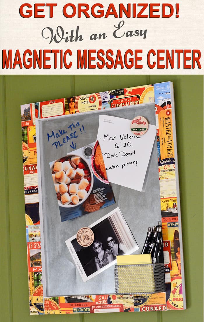 DIY Magnetic Board for a Message Center