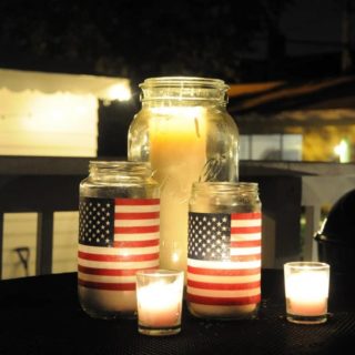 Patriotic Mason Jar Lanterns for the Fourth