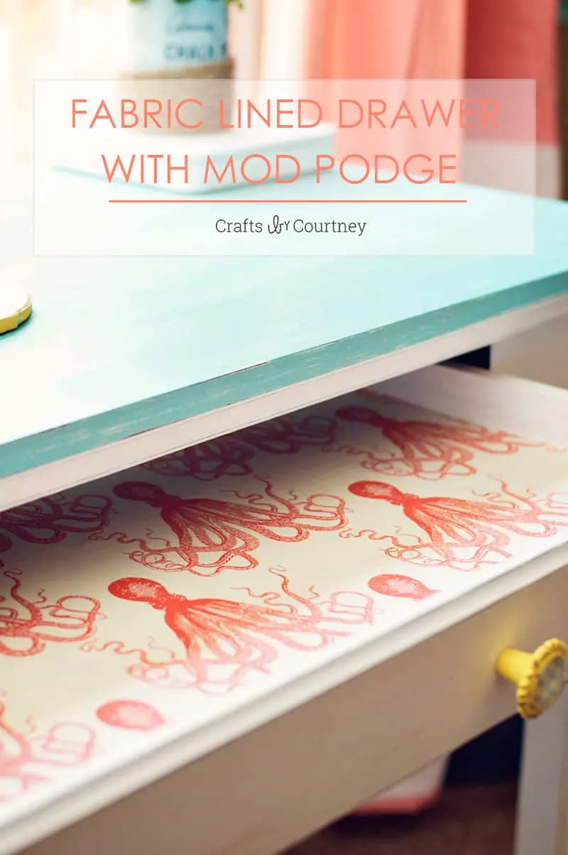 Fabric Lined Drawers with Mod Podge - Mod Podge Rocks