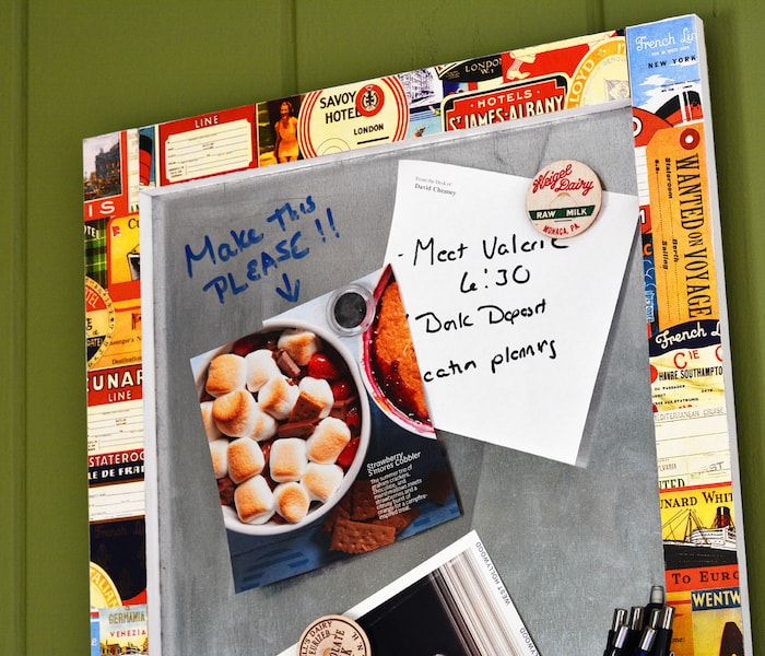 How to make a memo board that is magnetic and dry erase