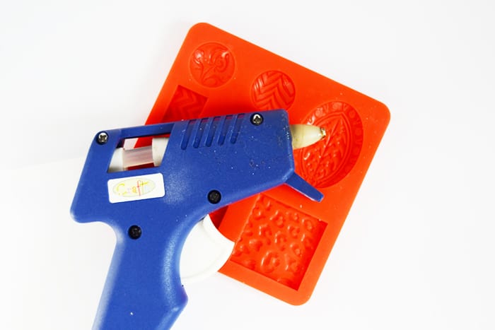 Hot glue gun and a silicone mold