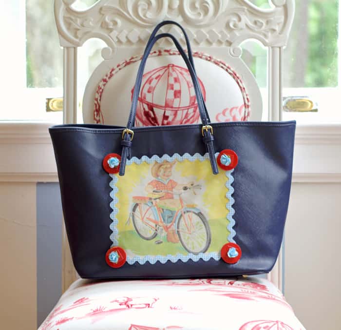 This summer tote is so easy to decorate - just use your favorite fabrics and Mod Podge to make appliqué patches! Learn how to make it your own.