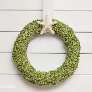 Make a summer door wreath on a budget