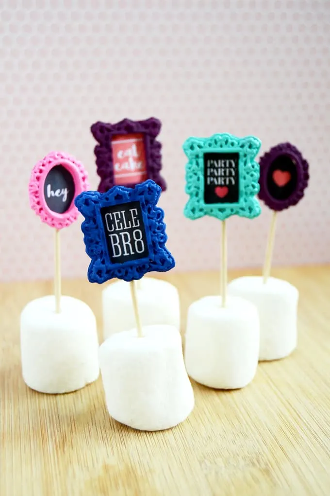 Learn how to turn some fabulous Mod Melt frames into cute food picks or cupcake picks! These are perfect for parties and are reusable.