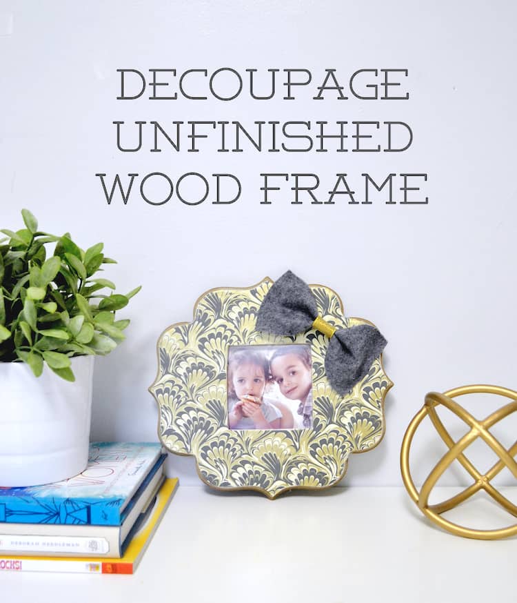 Decoupage Picture Frame with Mod Podge