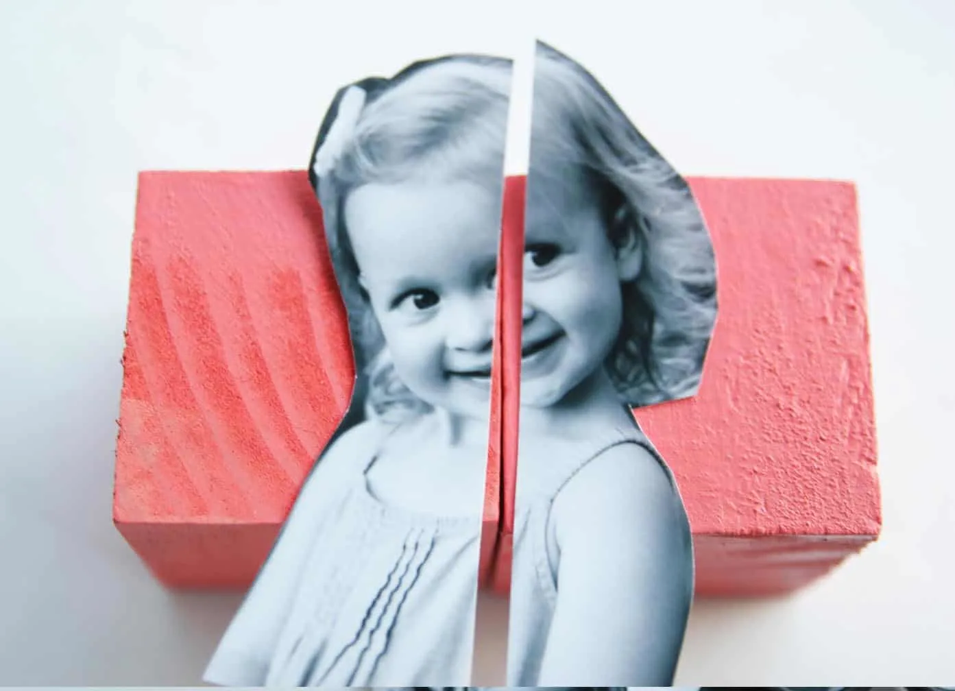 Make a modern twist on some photo blocks by using black and white pictures. Your child will love playing with them!