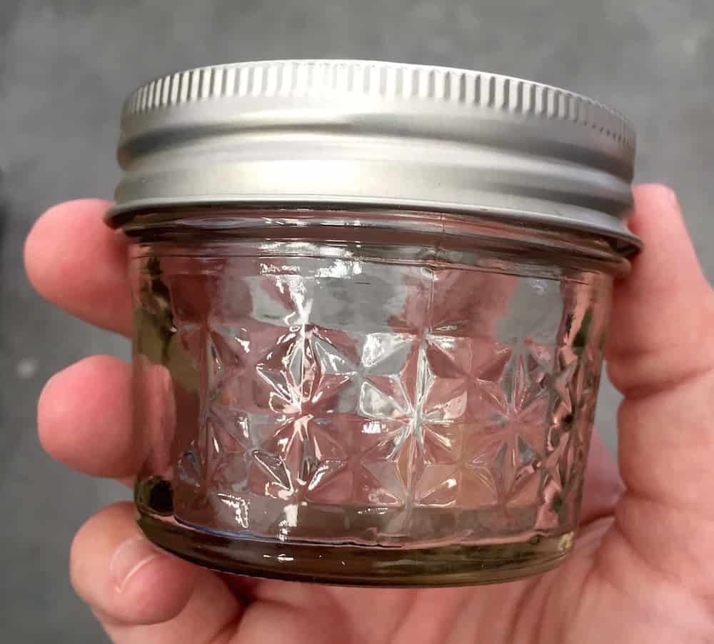 Quilted 4 oz mason jars