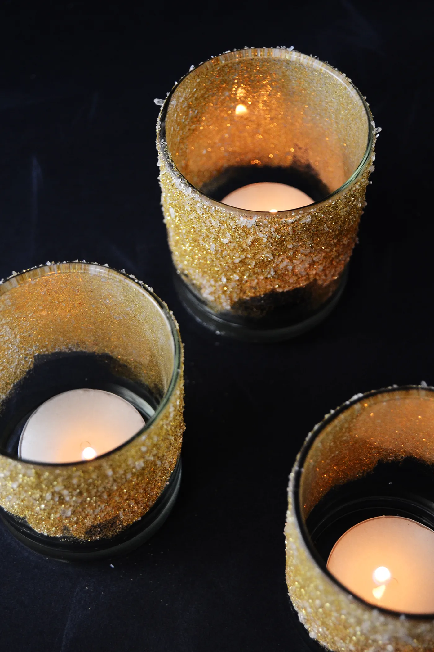 Glitter Votive Candle Holders with Bling