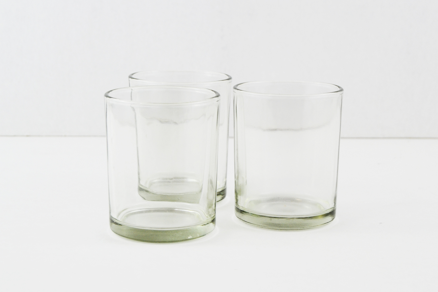 Clear glass votive holders