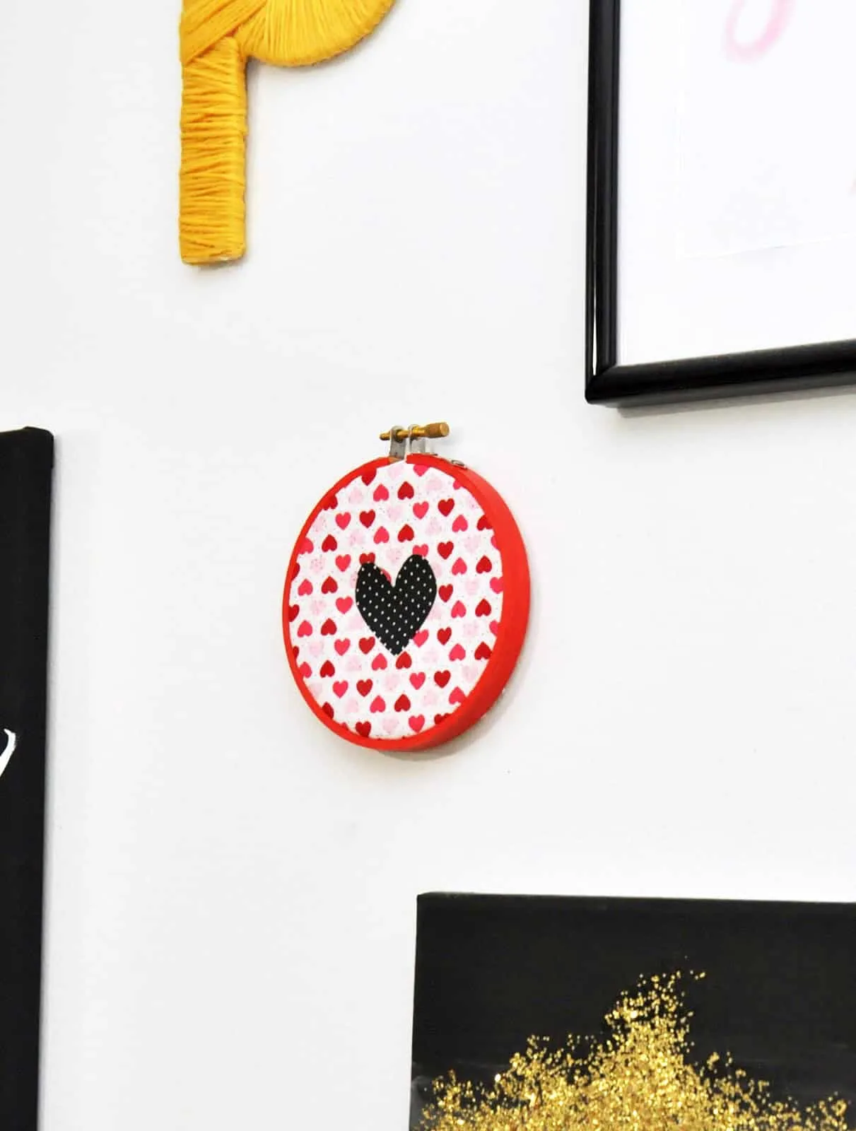 valentine embroidery hoop