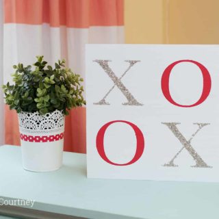 Use Mod Podge and glitter to make this blingy valentines craft - an XOXO sign that will look great displayed on a table or mantel!