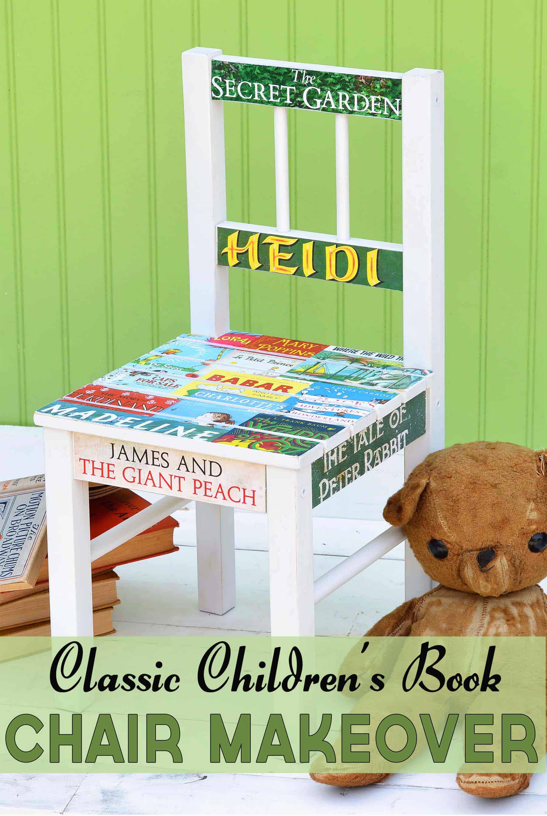Decoupage Chair for Your Favorite Book Lover