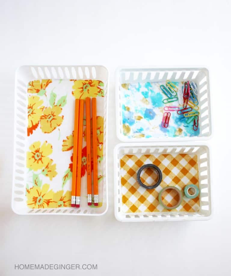 Fabric Covered Organizer Bins